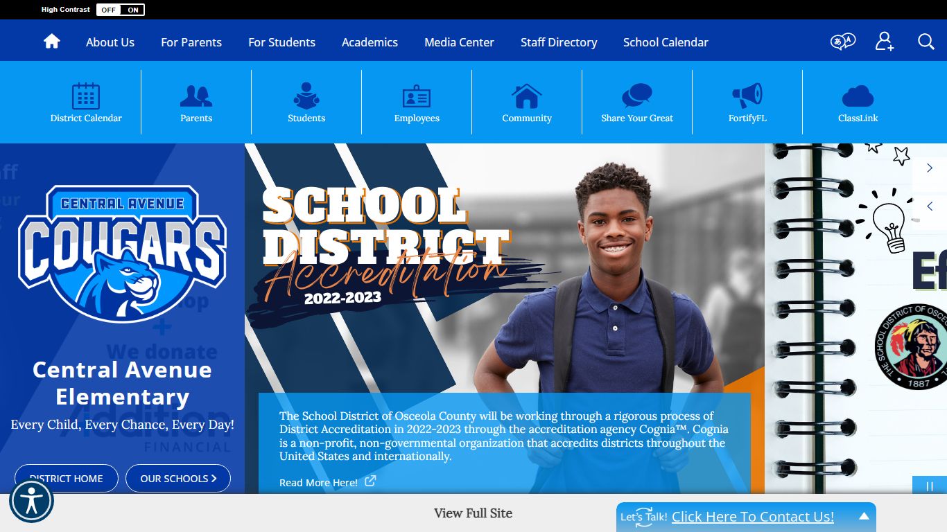 Central Avenue Elementary / Homepage - School District of Osceola ...